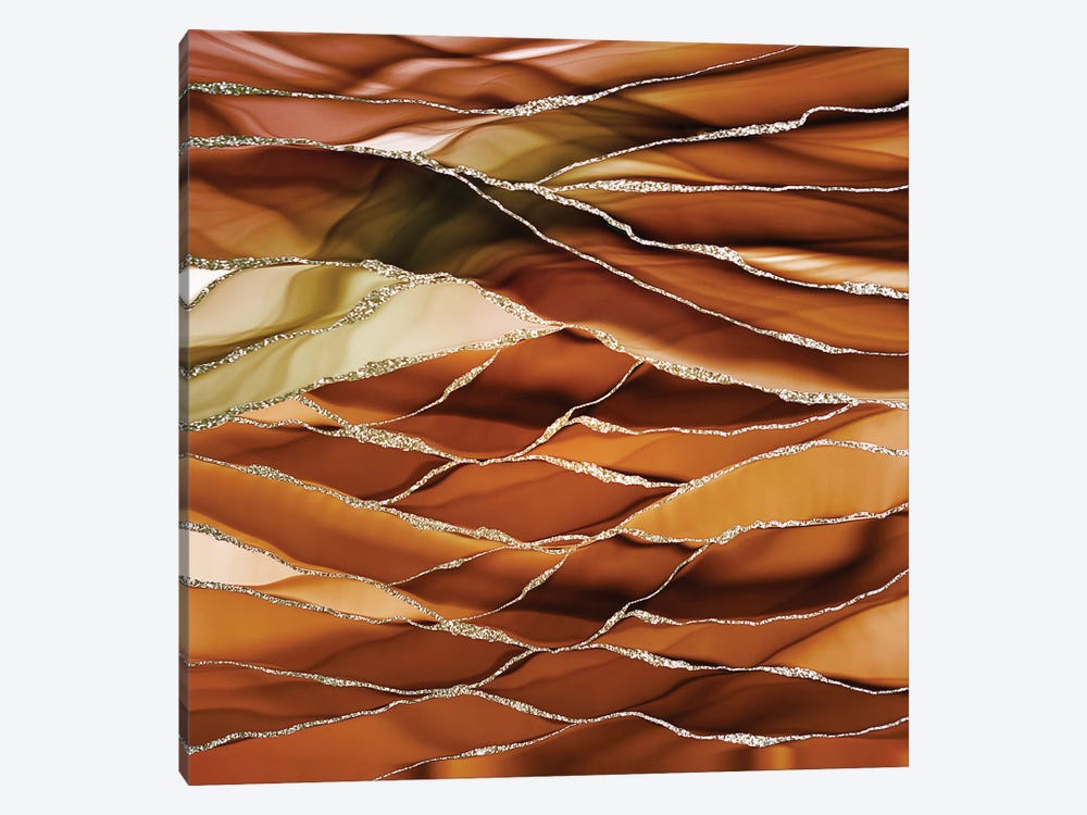 Copper Agate Mermaid Slices by UtArt 1-piece Canvas Art Print