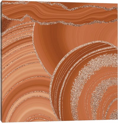 Copper Agate Mermaid Slices Landscape Canvas Art Print