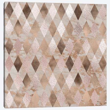 Copper And Marble Argyle Small Canvas Print #UTA78} by UtArt Canvas Print