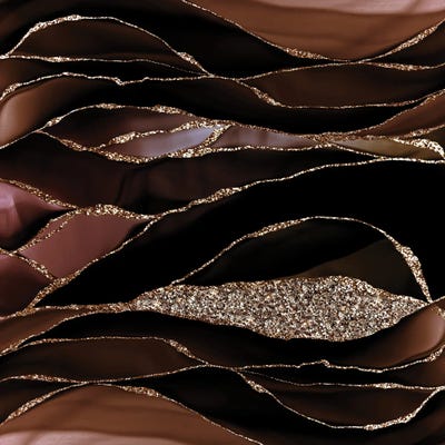 Dark Brown Agate Mermaid Slices by UtArt canvas print