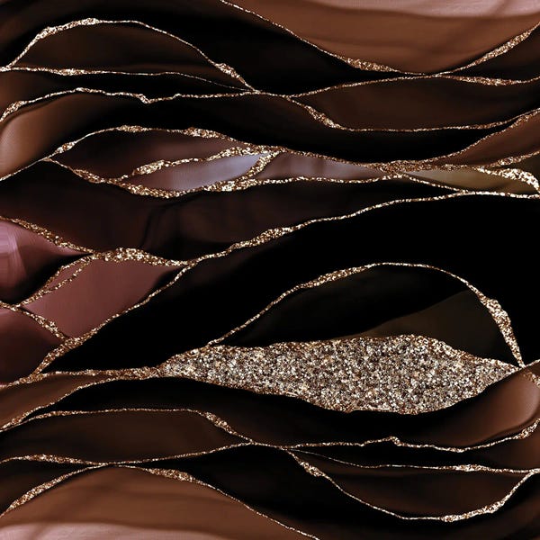 UtArt: Dark Brown Agate Mermaid Slices by UtArt