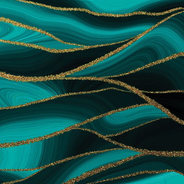 UtArt: Emerald Agate And Marble Landscape by UtArt