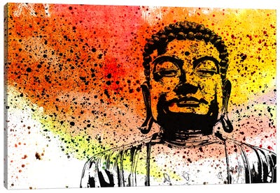Buddha Impressions #5 Canvas Art Print - Neon Pop Collection