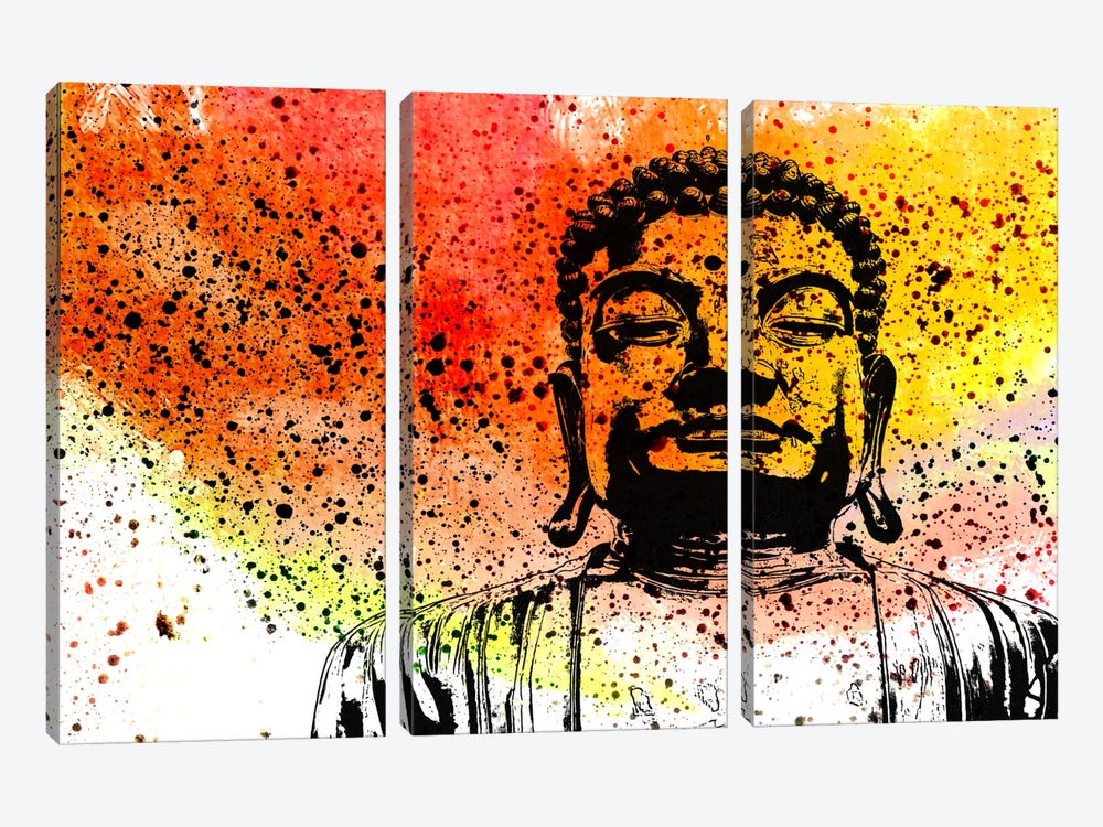 Buddha Impressions #5 by 5by5collective 3-piece Canvas Print
