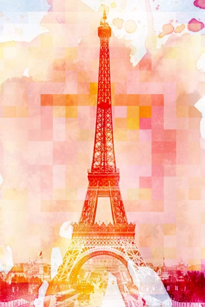 Eiffel Tower: Eiffel Tower Rose Pallet Slate by 5by5collective