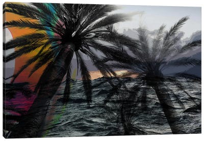 Dark Rainbow in the Storm Canvas Art Print - Neon Pop Collection