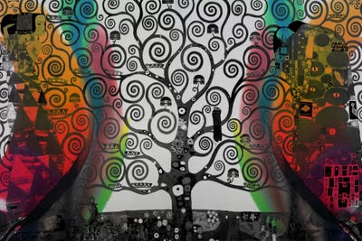 Life Tree in Negatives #2 by 5by5collective canvas print