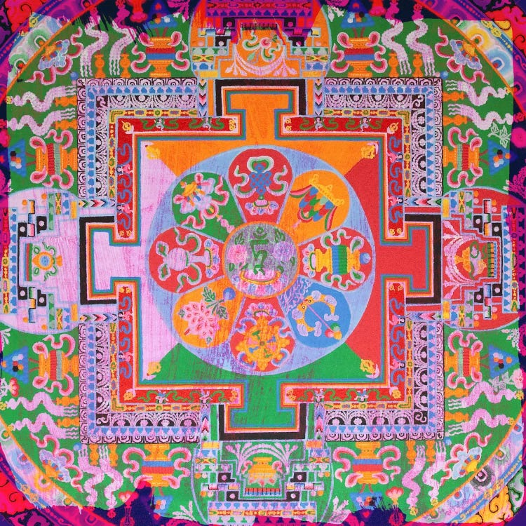 Indian Floral Design by 5by5collective wall art