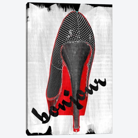 Bonjour Red Bottom Impression Canvas Print #UVP41} by 5by5collective Canvas Art