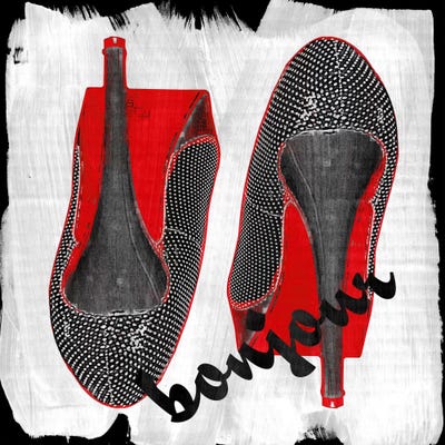 Bonjour Red Bottom Impression #6 by 5by5collective canvas print