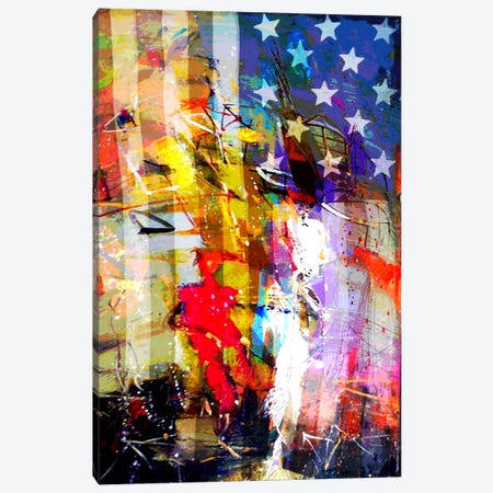 Star Spangled Grafitti #2 Canvas Print #UVP4b} by 5by5collective Canvas Artwork