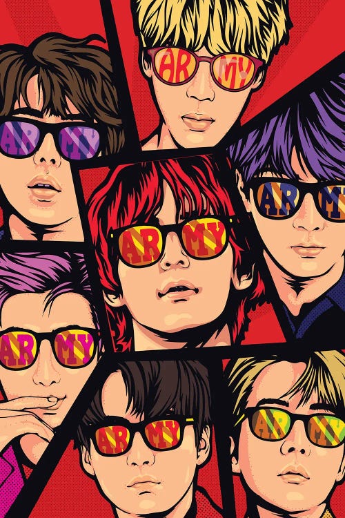 BTS K-Pop Art Print by vectorheroes