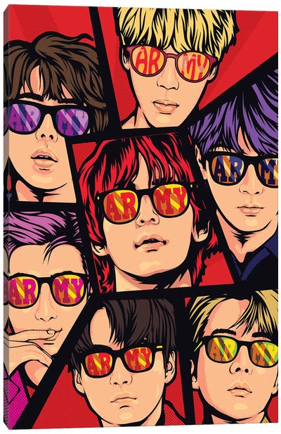 BTS K-Pop Canvas Art Print - Pop Music Art
