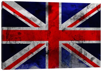 British Flag Canvas Art Print - Neon Pop Collection