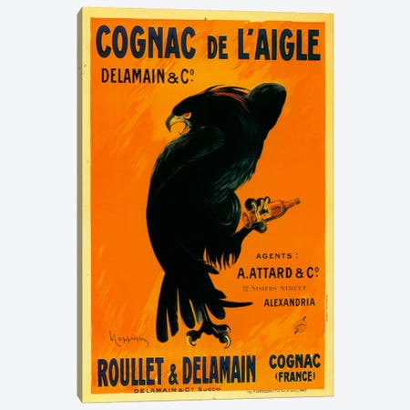Cognac Laigle Canvas Print #VAC1008} by Vintage Apple Collection Art Print