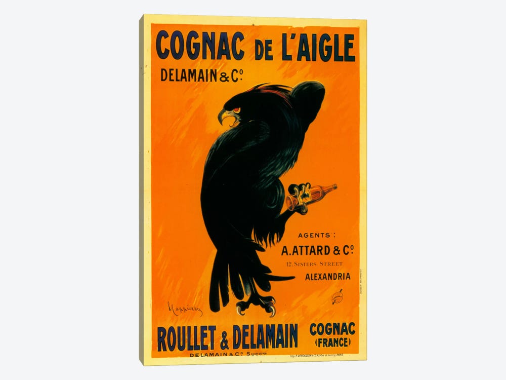 Cognac Laigle by Vintage Apple Collection 1-piece Canvas Wall Art