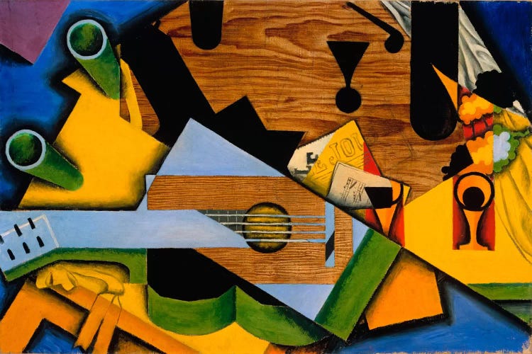 Juan Gris - Still Life With A Guitar by Juan Gris wall art
