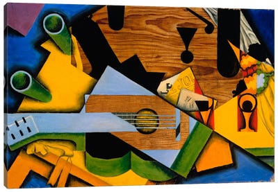 Juan Gris - Still Life With A Guitar Canvas Art Print - Juan Gris