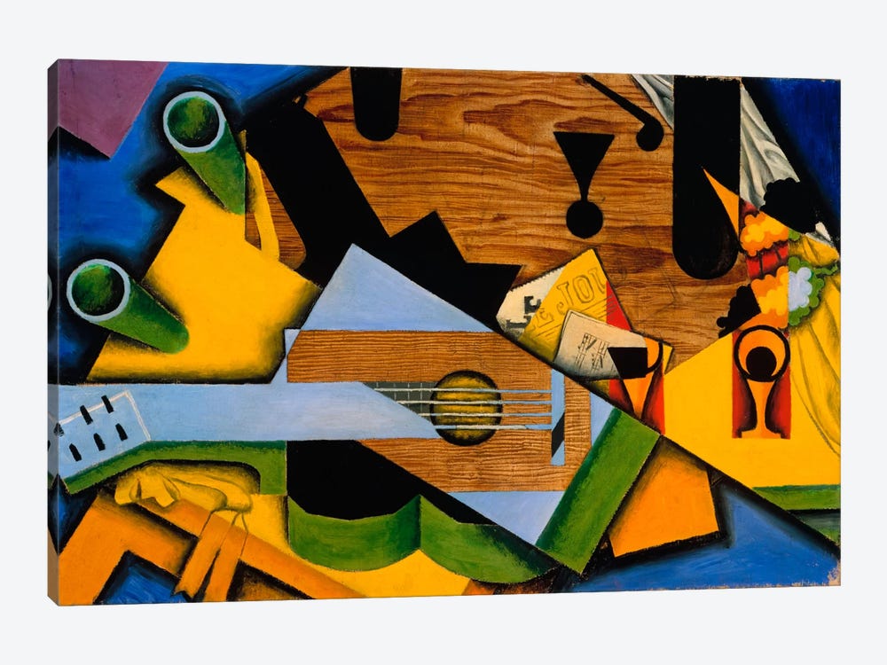 Juan Gris - Still Life With A Guitar by Juan Gris 1-piece Canvas Art
