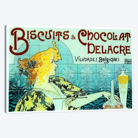 Chocolate Biscuits Canvas Print #VAC128} by Vintage Apple Collection Canvas Wall Art