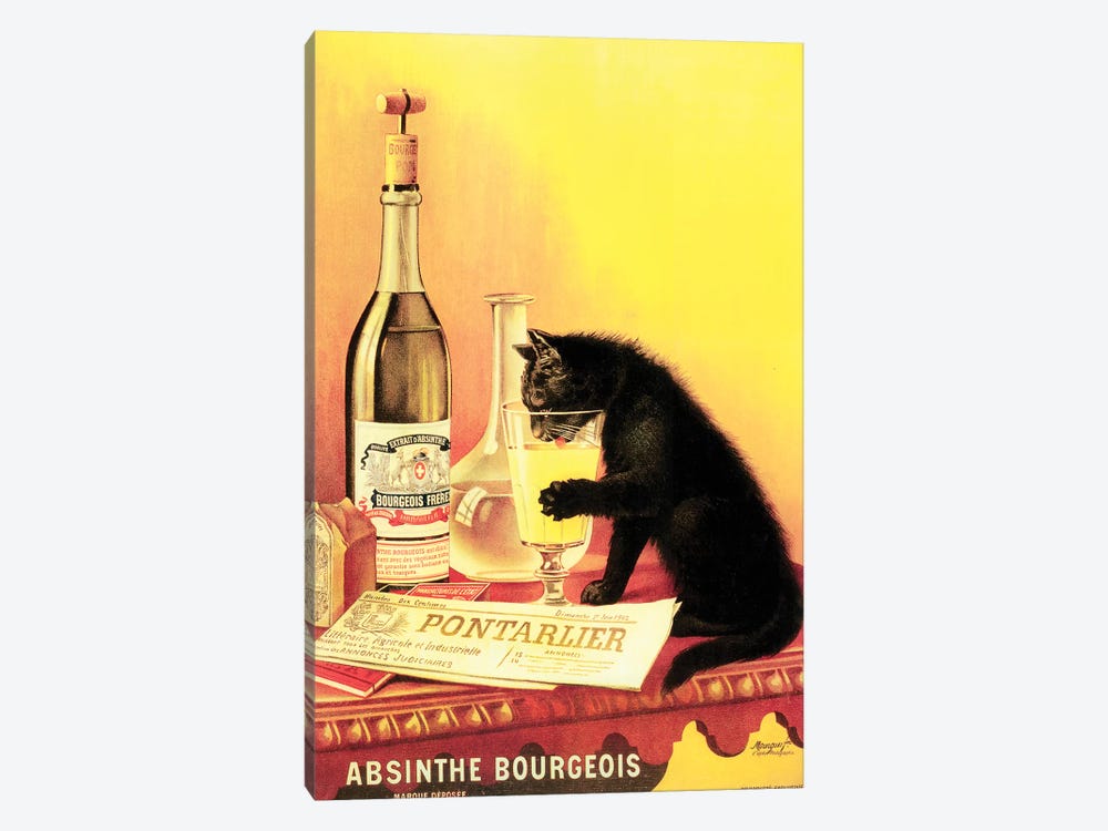 Absinthe Bourgeois by Vintage Apple Collection 1-piece Canvas Print
