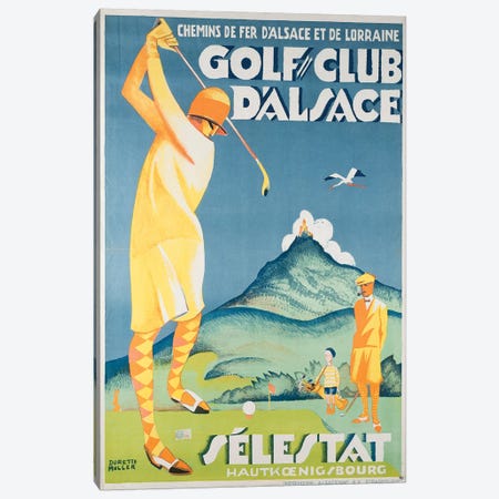 Alsace Golf Canvas Print #VAC1320} by Vintage Apple Collection Canvas Wall Art