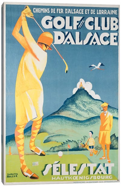 Alsace Golf Canvas Art Print - Vintage Posters