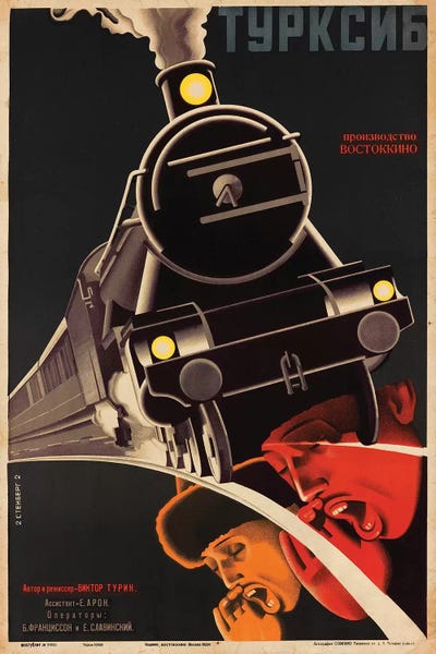Art Deco: Art Deco Railroad Russia, 1929 by Vintage Apple Collection