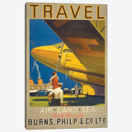 Art Travel Canvas Print #VAC1349} by Vintage Apple Collection Canvas Artwork