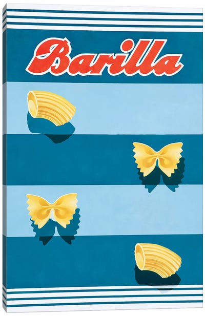 Barilla Pasta Vintage Canvas Art Print - Italian Cuisine Art