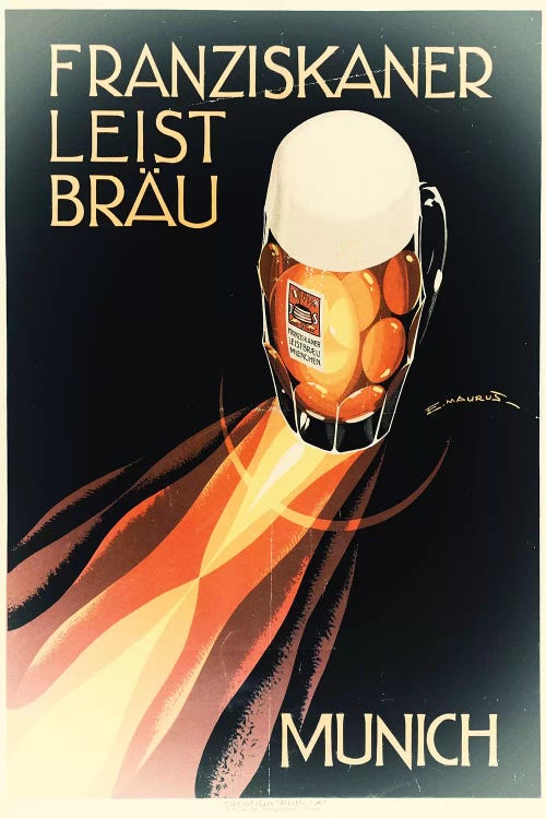 Beer Munich by Vintage Apple Collection wall art