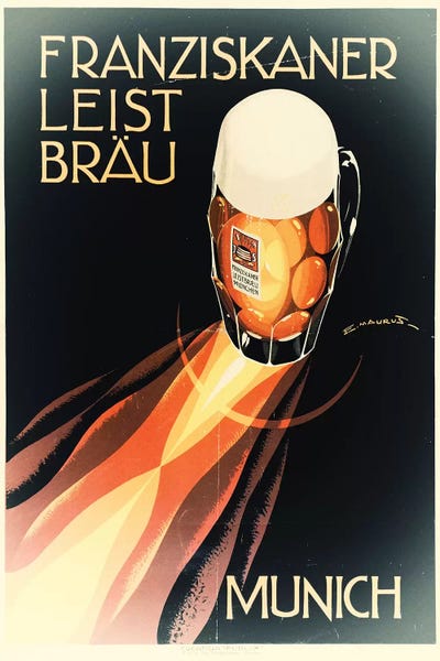 Vintage Kitchen Posters: Beer Munich by Vintage Apple Collection