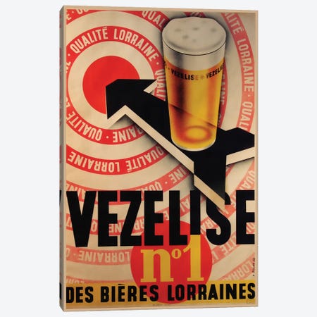 Beer Vezelise Canvas Print #VAC1389} by Vintage Apple Collection Canvas Artwork