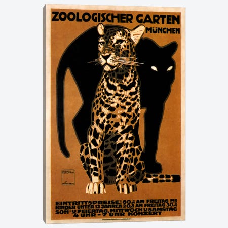 zoo big cats Canvas Print #VAC138} by Vintage Apple Collection Canvas Print