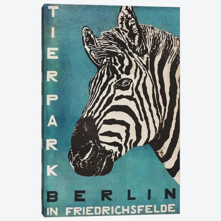 Berlin Tierpark Zebra Canvas Print #VAC1393} by Vintage Apple Collection Canvas Art Print