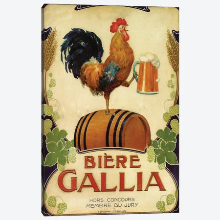 Bière Gallia Canvas Print #VAC1400} by Vintage Apple Collection Canvas Art Print