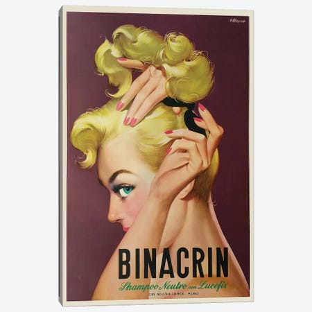 Binacrin Glamour Shampoo, Milan Canvas Print #VAC1402} by Vintage Apple Collection Canvas Art Print