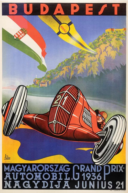 Budapest Grand Prix, 1936 by Vintage Apple Collection wall art