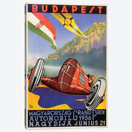 Budapest Grand Prix, 1936 Canvas Print #VAC1424} by Vintage Apple Collection Canvas Artwork