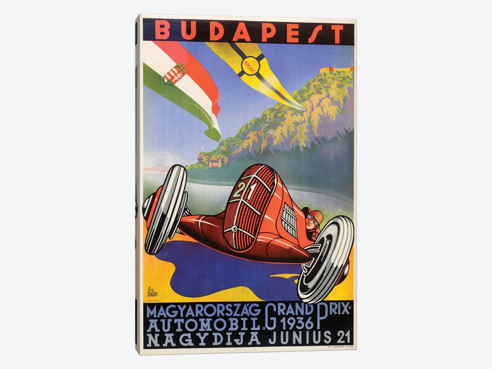 Budapest Grand Prix, 1936 by Vintage Apple Collection 1-piece Art Print