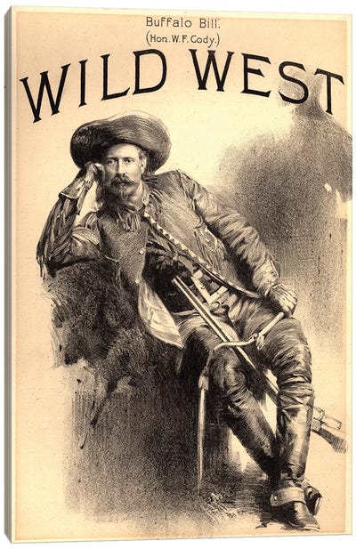 Buffalo Bill Canvas Art Print - Cowboy & Cowgirl Art