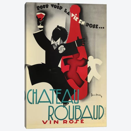 Chateau Rouband Vin Rose Canvas Print #VAC1454} by Vintage Apple Collection Canvas Print