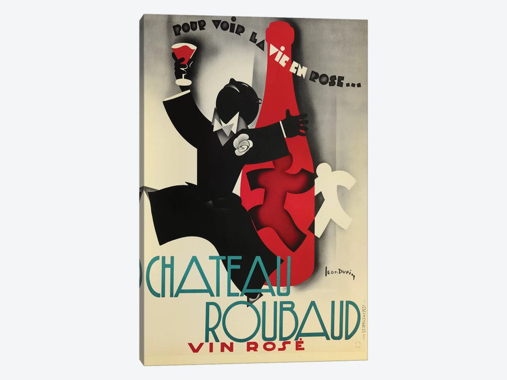 Chateau Rouband Vin Rose by Vintage Apple Collection 1-piece Canvas Art