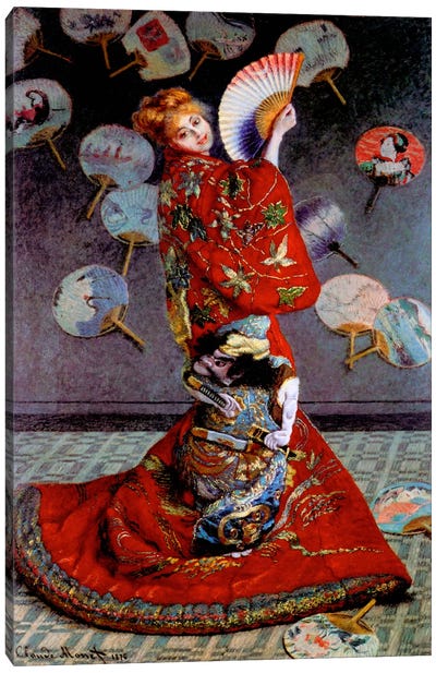 Monet, Japanese Dress Canvas Art Print - Vintage Apple Collection