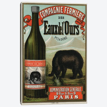 Compagnie Fermière des Eaux de l'Ours Canvas Print #VAC1477} by Vintage Apple Collection Canvas Art Print