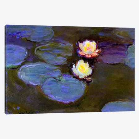 Monet, Water Lily detail_blur Canvas Print #VAC147} by Vintage Apple Collection Canvas Print