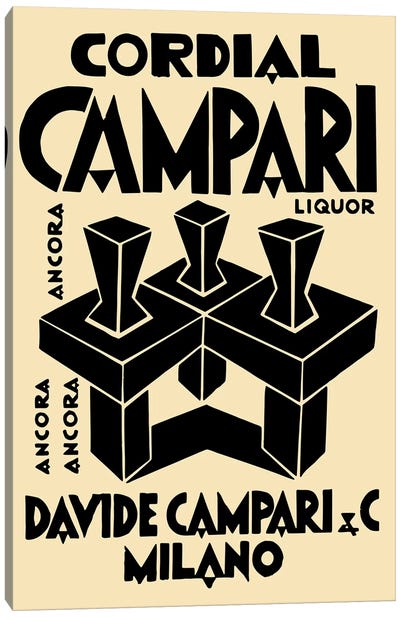 Cordial Campari Liquor Canvas Art Print - Vintage Apple Collection