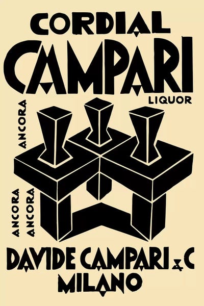Vintage Kitchen Posters: Cordial Campari Liquor by Vintage Apple Collection