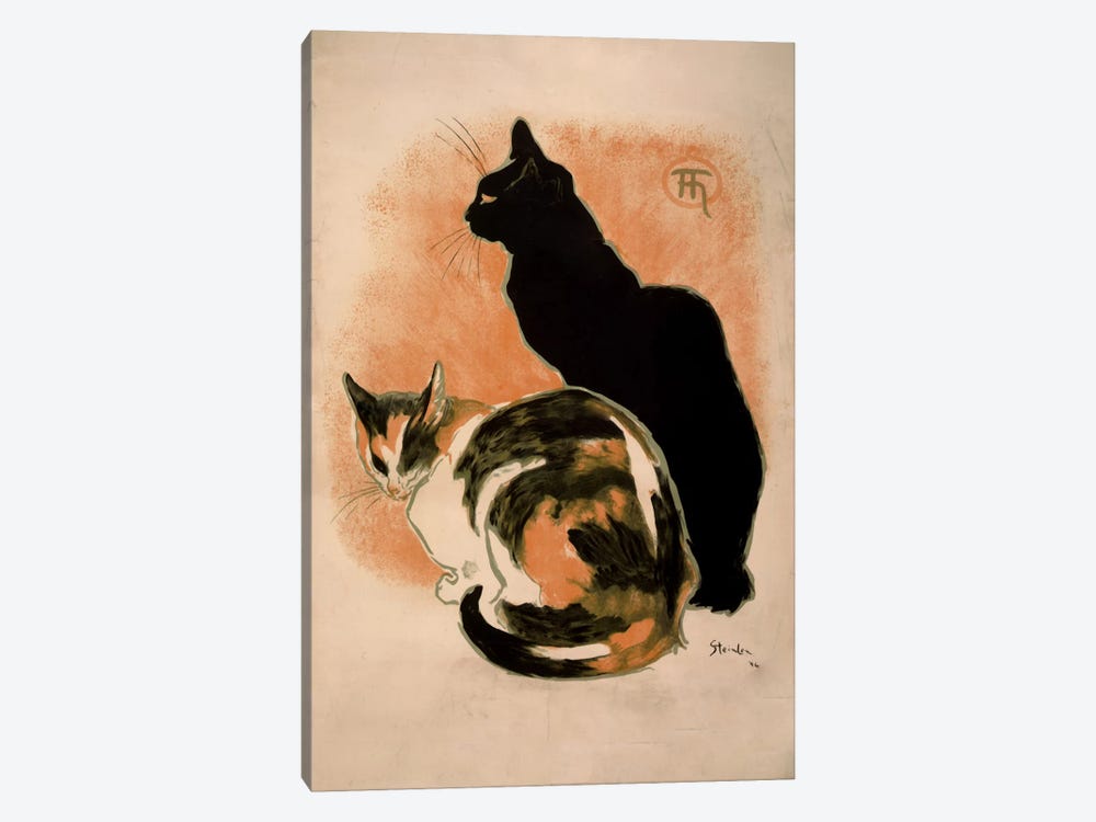 Steinlen, Twocats_filter by Vintage Apple Collection 1-piece Art Print