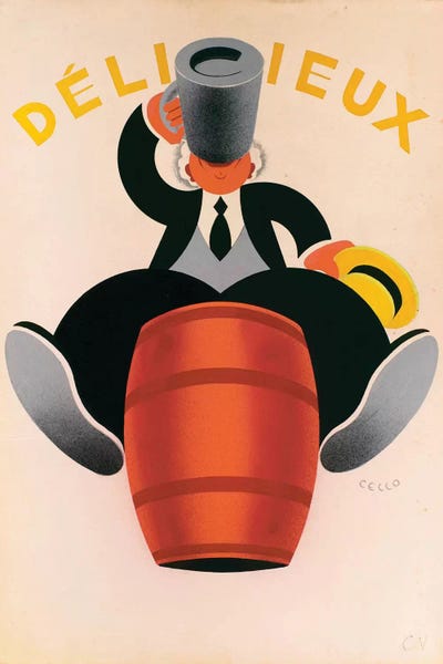 Vintage Kitchen Posters: Delicious Beer by Vintage Apple Collection